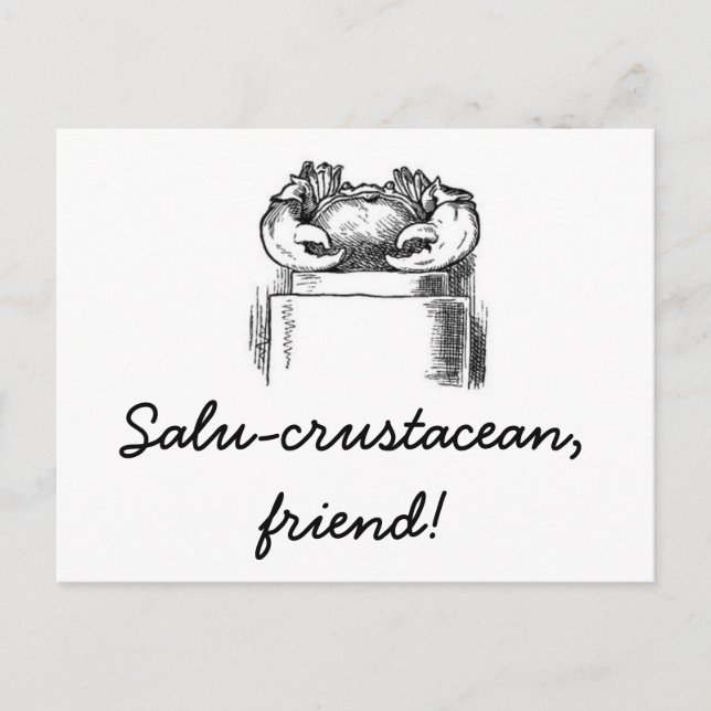 Carte Postale Salu-crustacé (Devant)