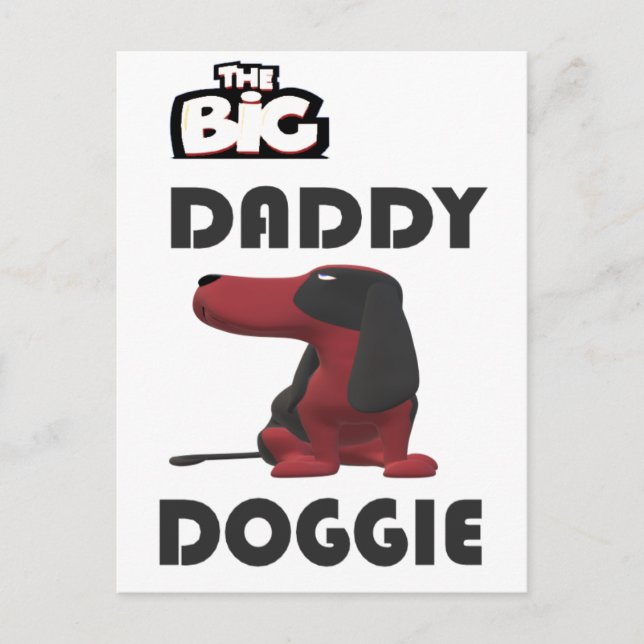 Carte Postale Salut à papa chien (Devant)