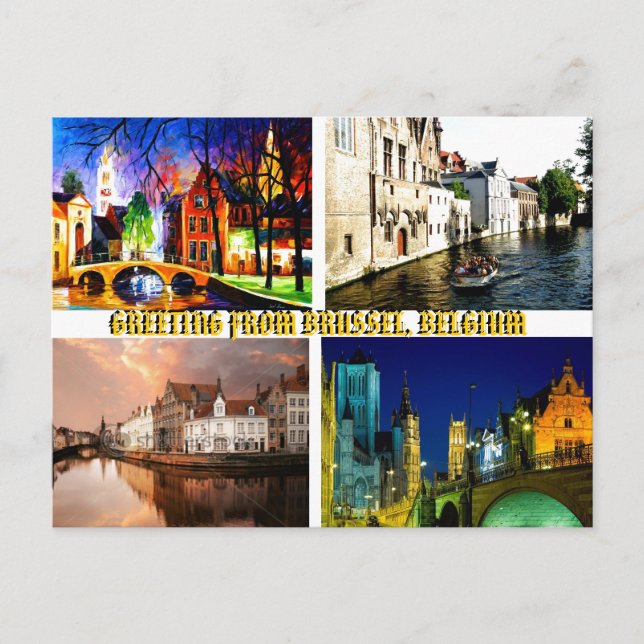 Carte Postale SALUT DE BRUSSEL BELGIQUE BYMojisola A Gbadamo (Devant)