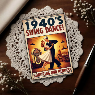 Carte Postale Salut de danse swing vintage au service