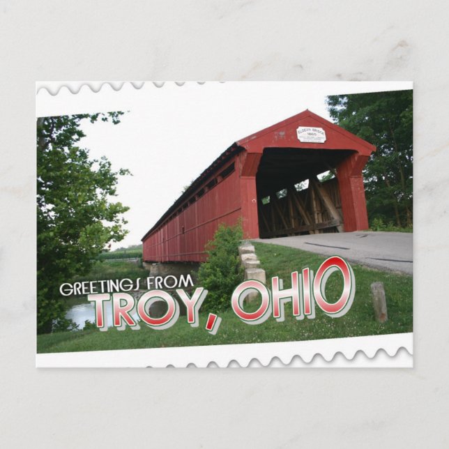 Carte Postale Salut de Troy, Ohio (Devant)