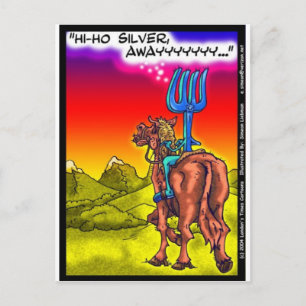 Carte Postale Salut Ho Silver ? Cadeaux de dessin animé parodiqu