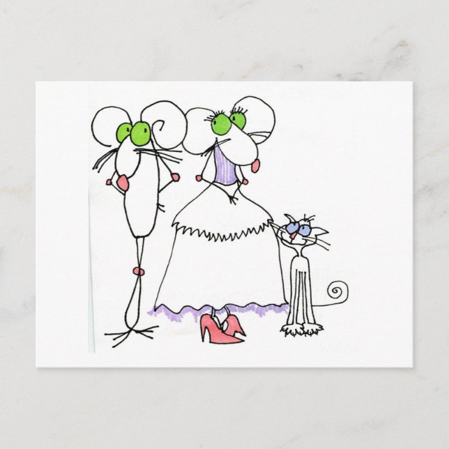 Carte Postale SALUT mariage MICE CRITTER & SKCAT (Devant)