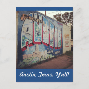 Carte Postale Salutation d'Austin Texas