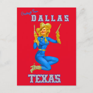 Carte Postale Salutation de Dallas Texas Postcard
