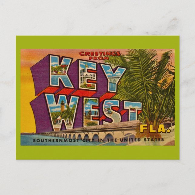 Carte Postale Salutation de Key West  (Devant)