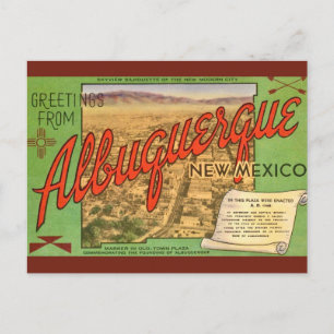 Carte Postale Salutation de la place d'Albuquerque NM