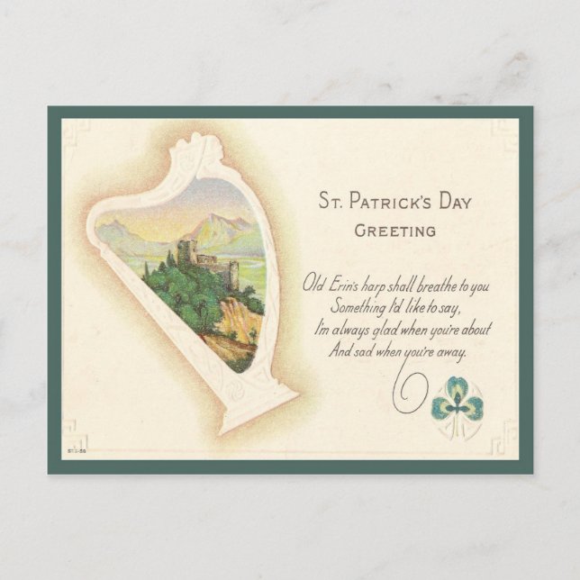 Carte Postale Salutation de la Saint-Patrick (Devant)