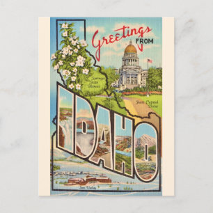 Carte Postale Salutation de l'État de l'Idaho