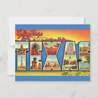 Salutation de l'État du Texas vintage