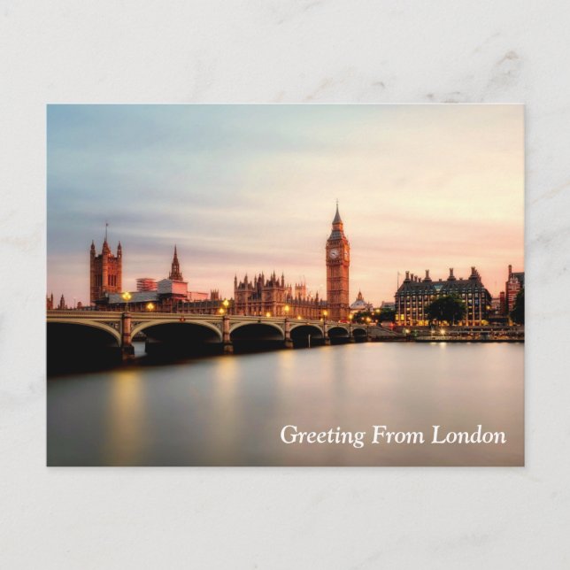 Carte Postale salutation de londres (Devant)