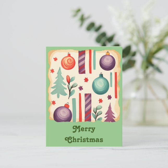 Carte Postale Salutation de Noël (Debout devant)