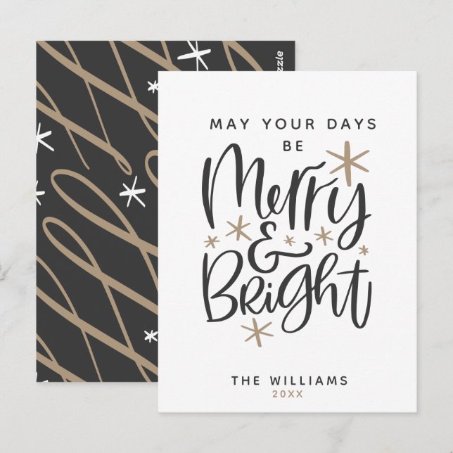 Carte Postale Salutation de Noël personnalisée (Devant / Derrière)