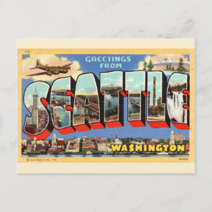 Carte Postale Salutation de Seattle