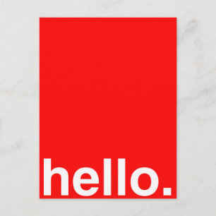 Carte Postale Salutation de typographie BONJOUR