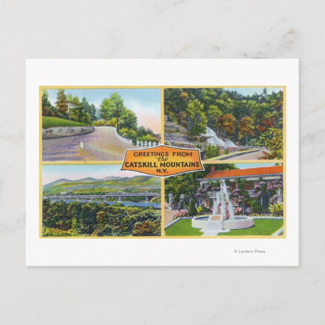 Carte Postale Salutation depuis avec vues Pittoresques (Devant)