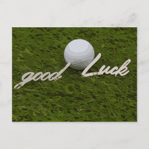 Carte Postale Salutation golf balle de golf bonne chance par écr