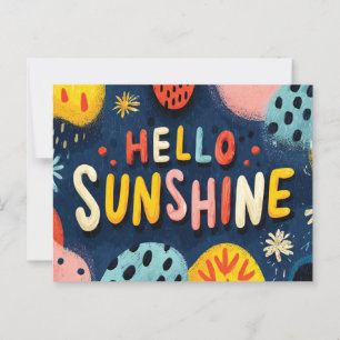 Carte Postale Salutation joyeuse "Bonjour Sunshine"