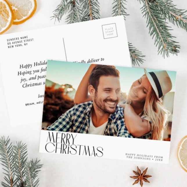 Carte Postale salutation minimale fête de noël (Créateur téléchargé)