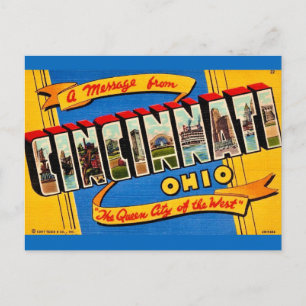Carte Postale Salutation rétro de Cincinnati 