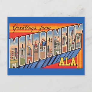 Carte Postale Salutation Rétro Montgomery AL