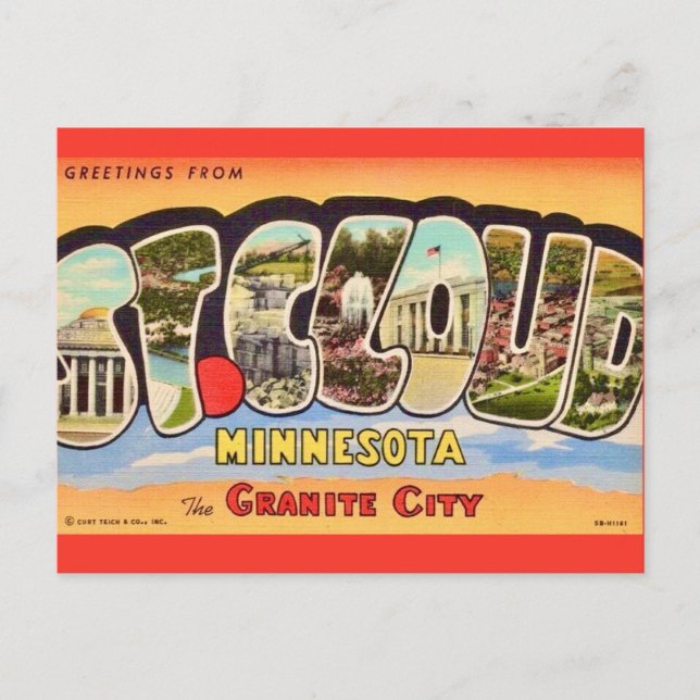 Carte Postale Salutation St Cloud Minnesota (Devant)