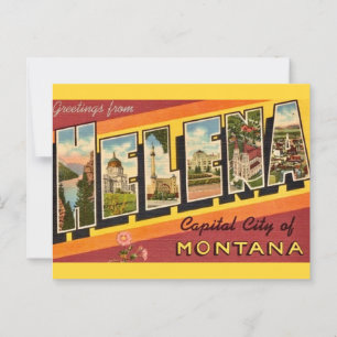 Carte Postale Salutation Vintage Helena MT