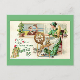 Carte Postale Salutation vintage pour la Saint-Patrick