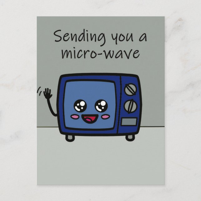 Carte Postale Salutation vous envoyant un poste-poste à micro-on (Devant)