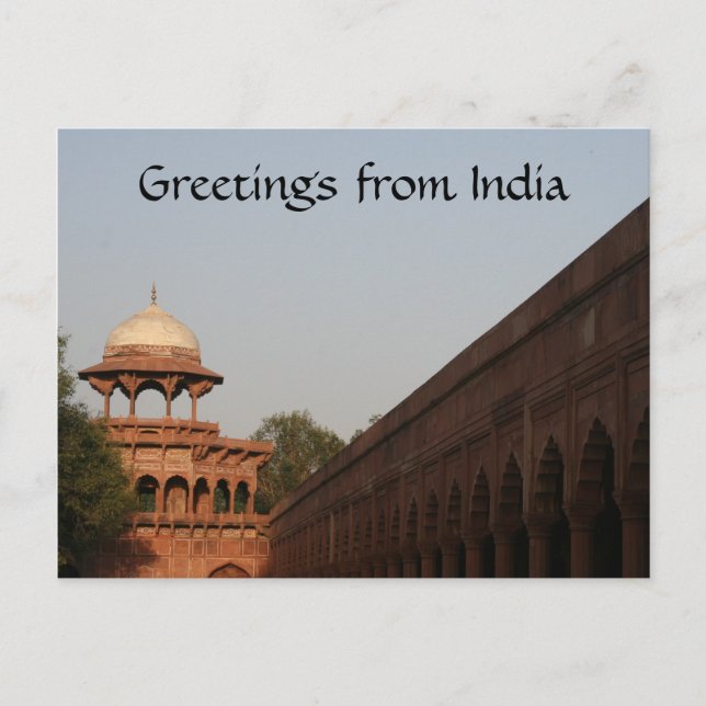 Carte Postale salutations à agra fort (Devant)