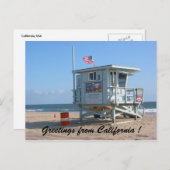 Carte Postale salutations californiennes (Devant / Derrière)