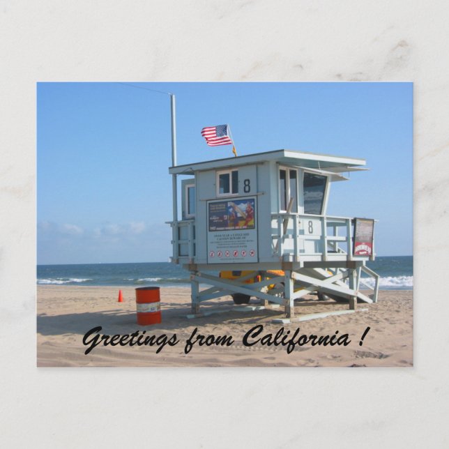 Carte Postale salutations californiennes (Devant)
