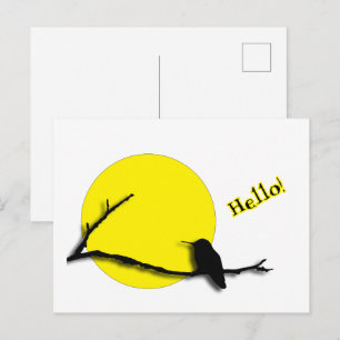 Carte postale - Salutations Colibri