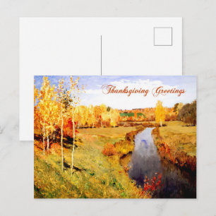 Carte Postale Salutations d'action de grâces. Art