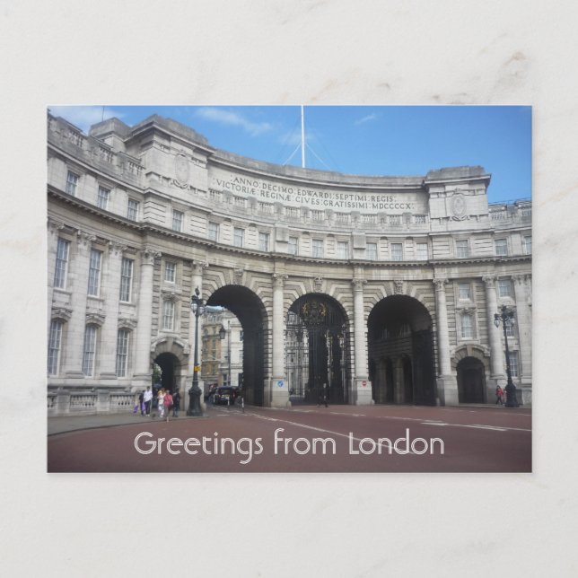 Carte Postale salutations d'admiralty arch (Devant)