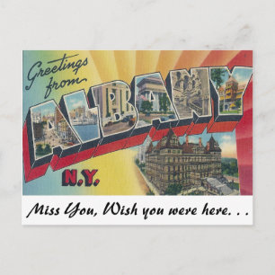 Carte Postale Salutations d'Albany, New York