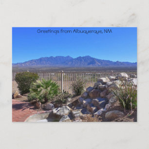 Carte Postale Salutations d'Albuquerque, Nouveau-Mexique