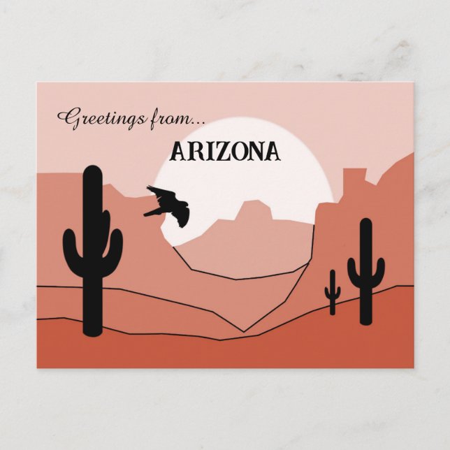Carte Postale Salutations d'Arizona State Sunny Earth Tones  (Devant)