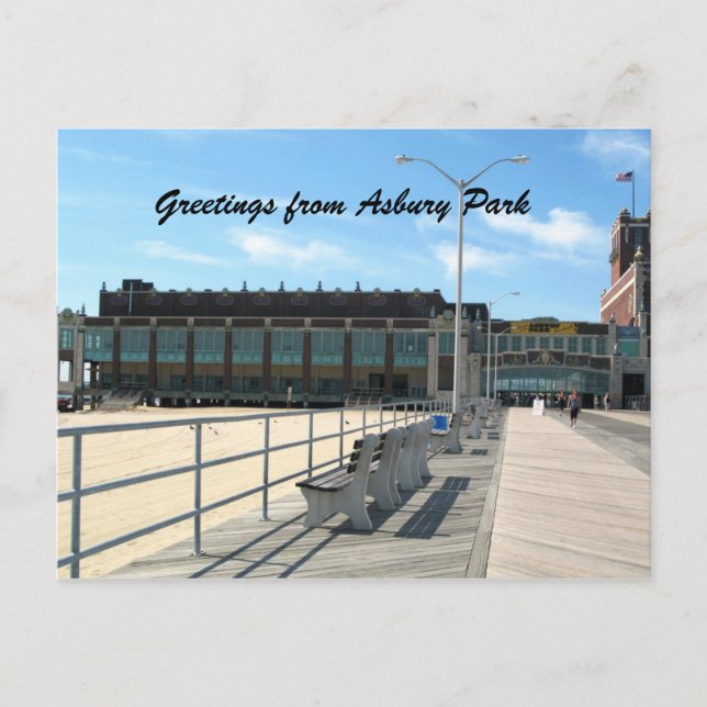 Carte Postale Salutations d'Asbury Park (Devant)