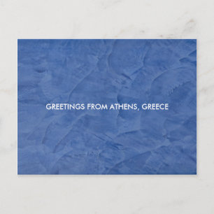 CARTE POSTALE SALUTATIONS D'ATHÈNES, GRÈCE