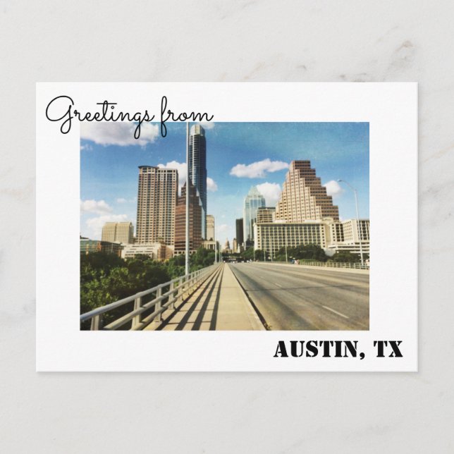 Carte Postale Salutations d'Austin, Texas Postcard (Devant)