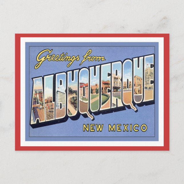 Carte Postale Salutations De Albuquerque, Nouveau-Mexique (Devant)