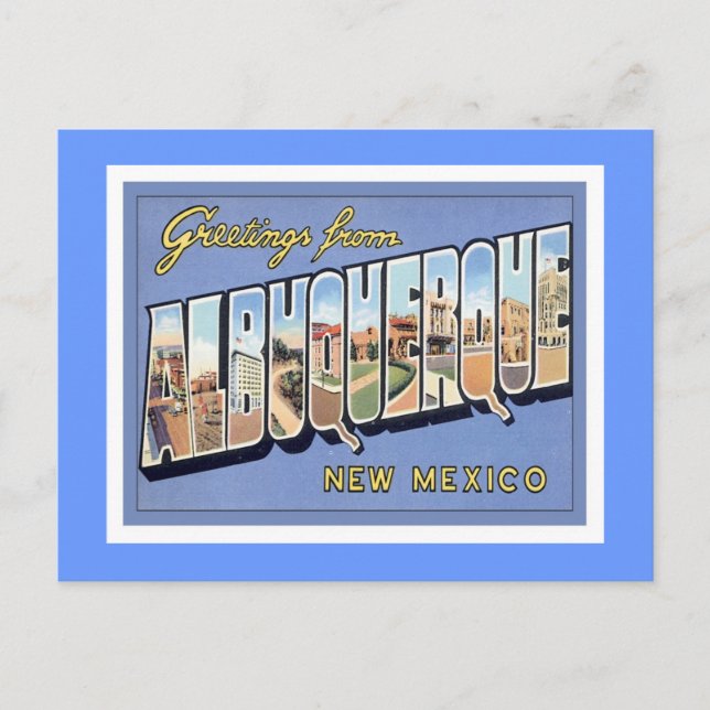 Carte Postale Salutations De Albuquerque, Nouveau-Mexique (Devant)