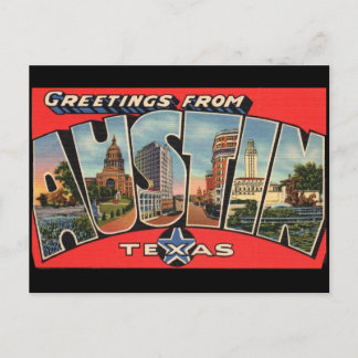 Carte Postale Salutations de Austin Texas Postcard