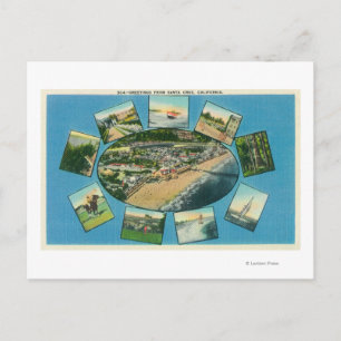 Carte Postale Salutations de avec vues PittoresquesSanta Cruz, C