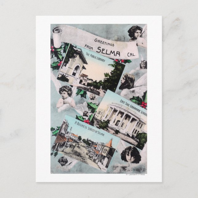 Carte Postale Salutations de avec vues PittoresquesSelma, CA (Devant)
