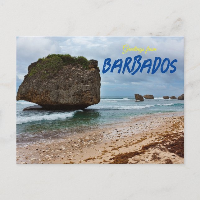 Carte Postale Salutations de Barbados Beach Travel (Devant)