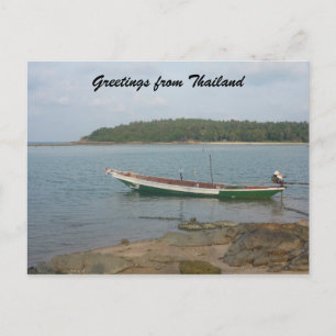 Carte Postale salutations de bateau thaïlandais