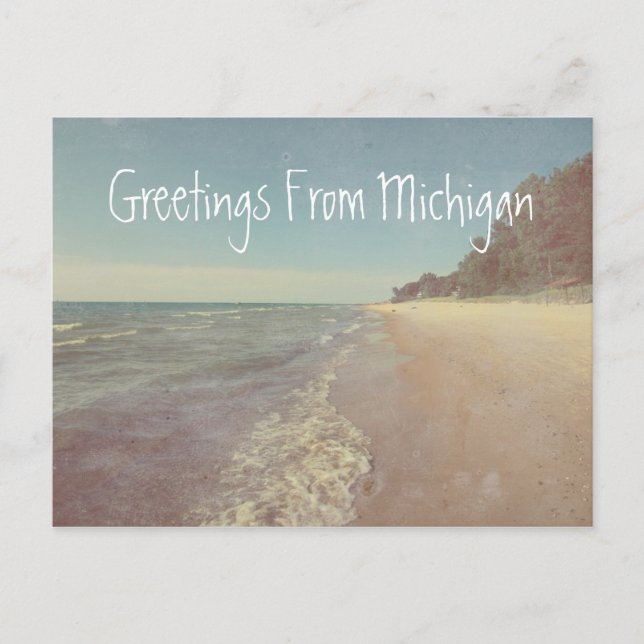 Carte Postale Salutations de Beautiful Lake Michigan (Devant)