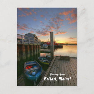 Carte Postale Salutations de Belfast, Maine !